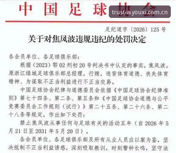 爱游戏体育免费下载 足协公布第三批禁足名单,爱游戏体育用户如何解读这场行业地震?